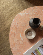 Table basse ronde en marbre Faas