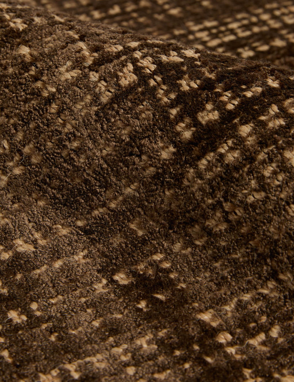 Échantillon de tapis tissé à la main Danka, chocolat 12 x 12