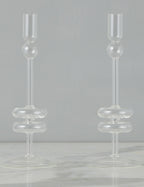 Paire de bougeoirs en verre (lot de 2) par etúHOME