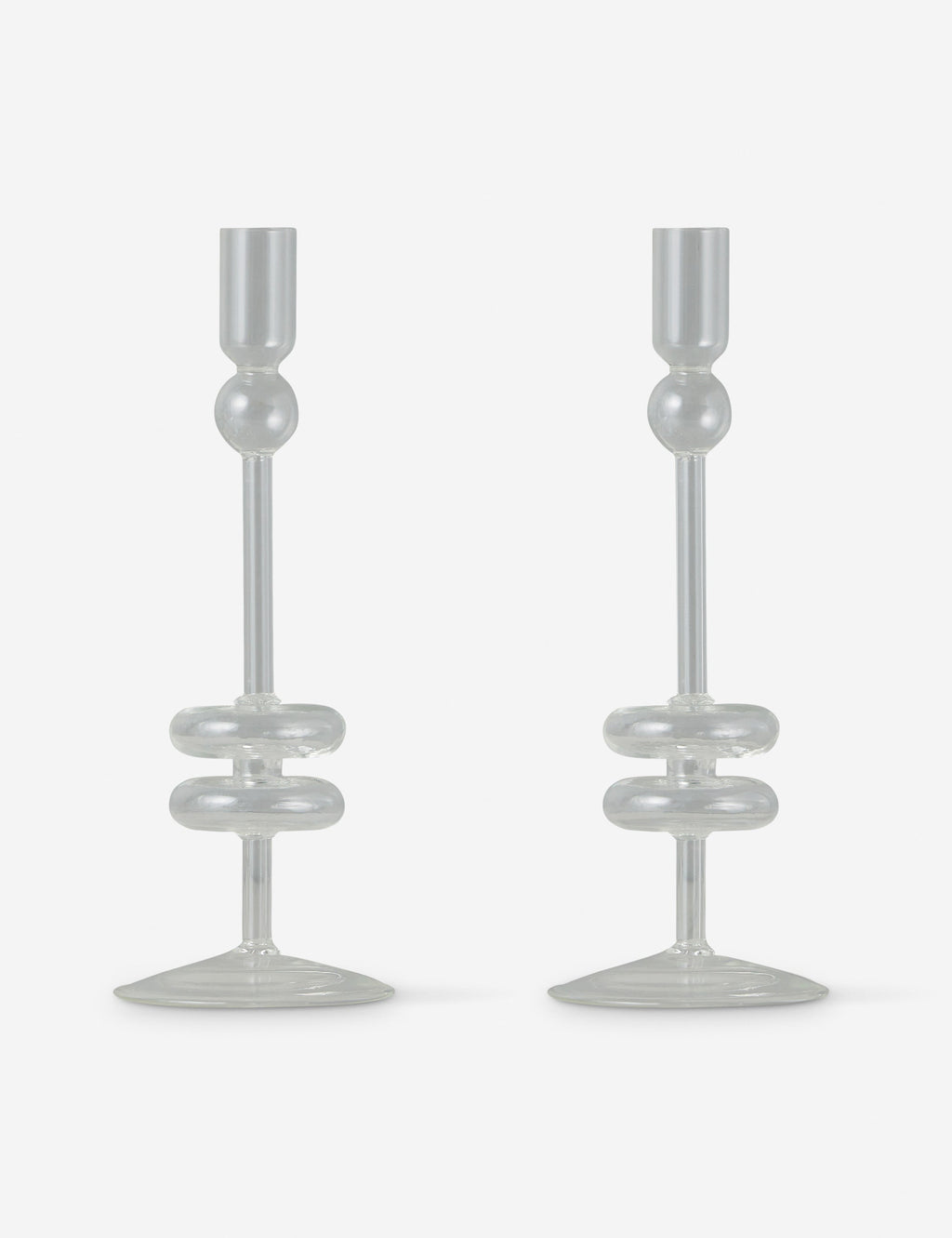 Paire de bougeoirs en verre (lot de 2) par etúHOME