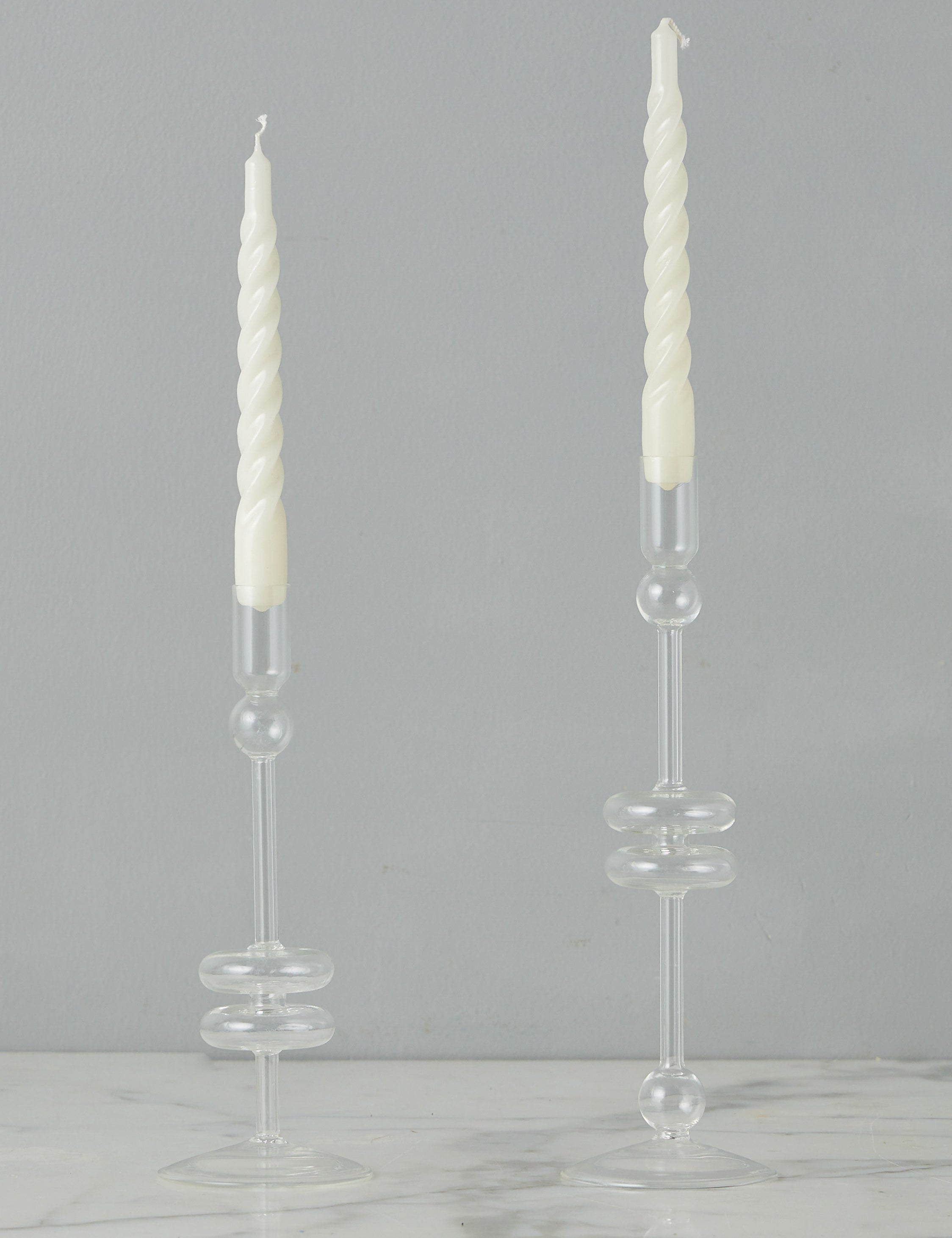 Paire de bougeoirs en verre (lot de 2) par etúHOME