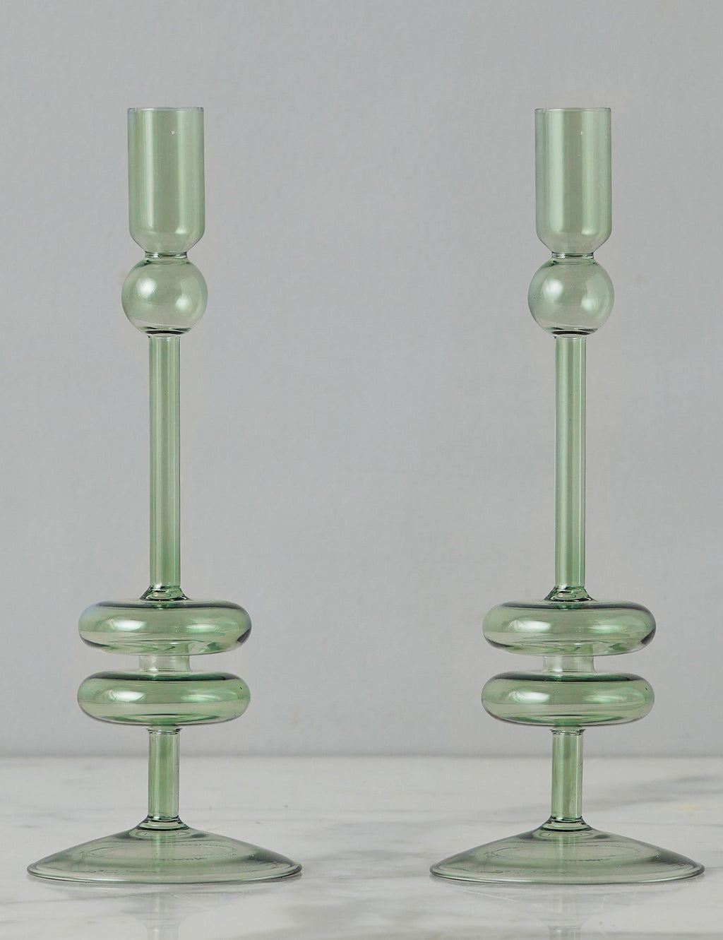 Paire de bougeoirs en verre (lot de 2) par etúHOME