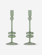 Paire de bougeoirs en verre (lot de 2) par etúHOME