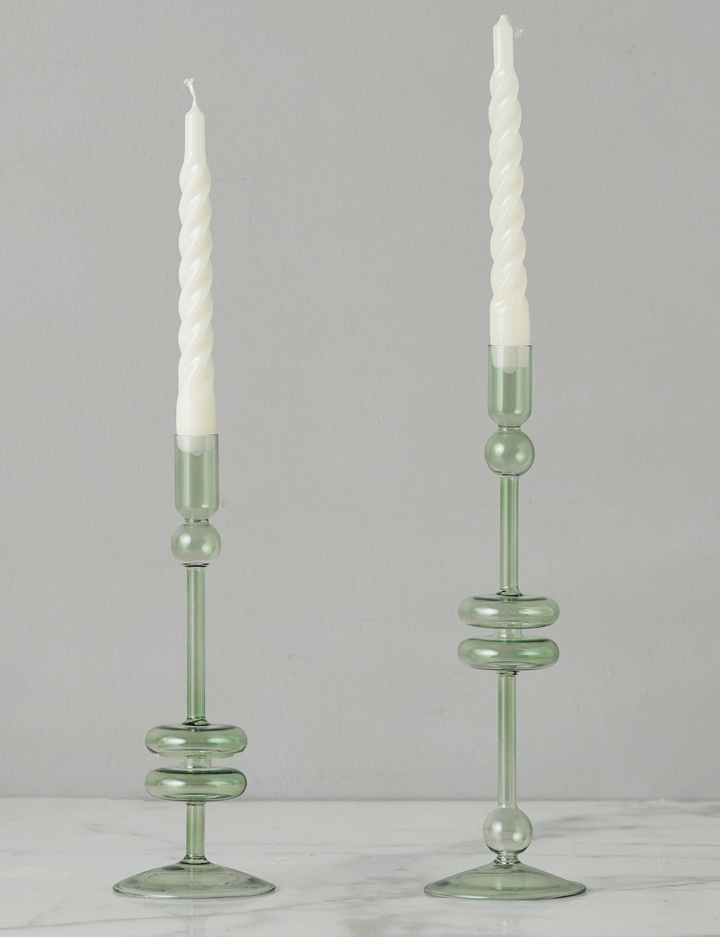 Paire de bougeoirs en verre (lot de 2) par etúHOME