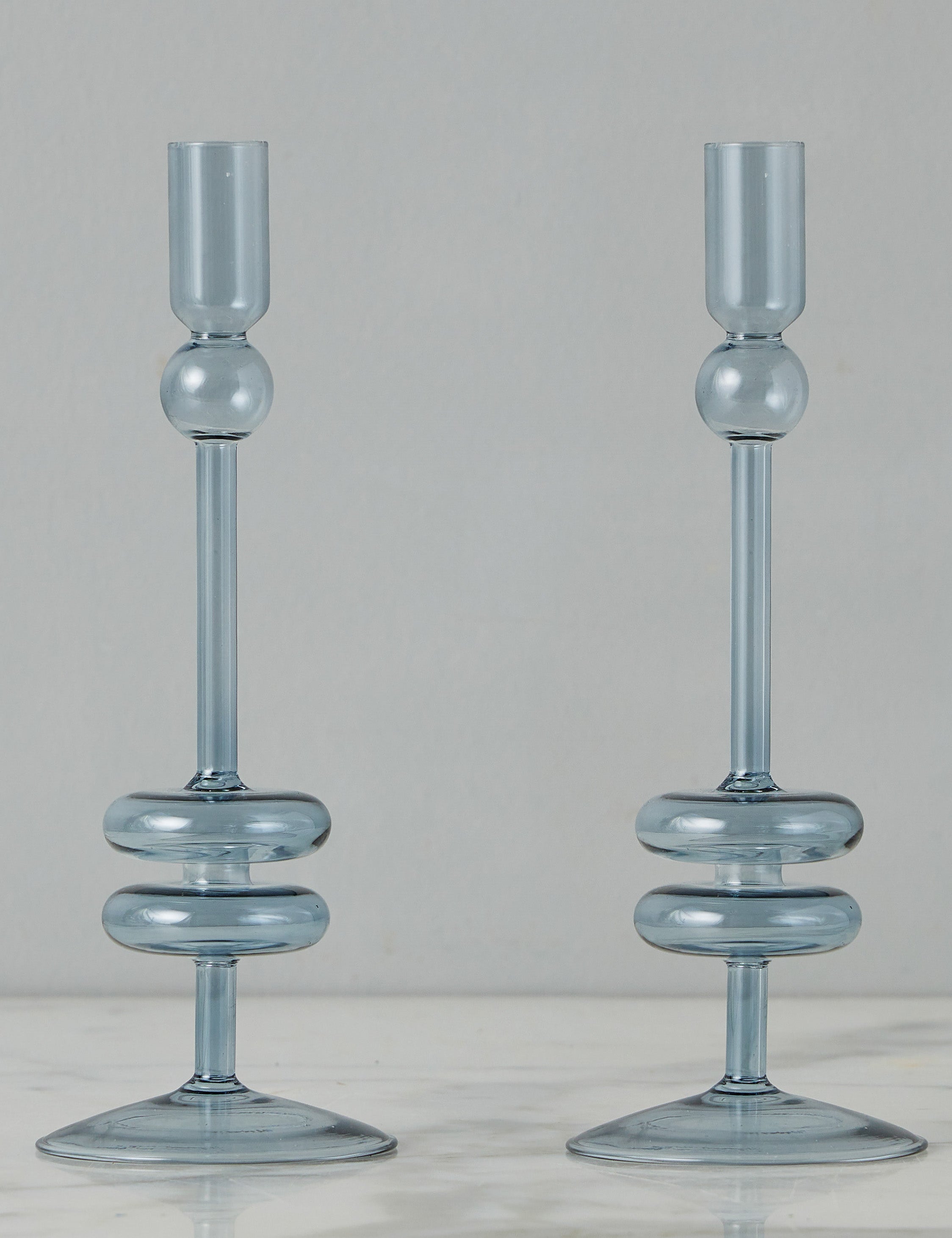 Paire de bougeoirs en verre (lot de 2) par etúHOME