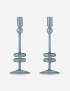 Paire de bougeoirs en verre (lot de 2) par etúHOME