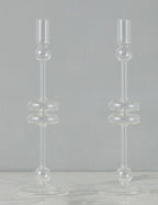 Paire de bougeoirs en verre (lot de 2) par etúHOME