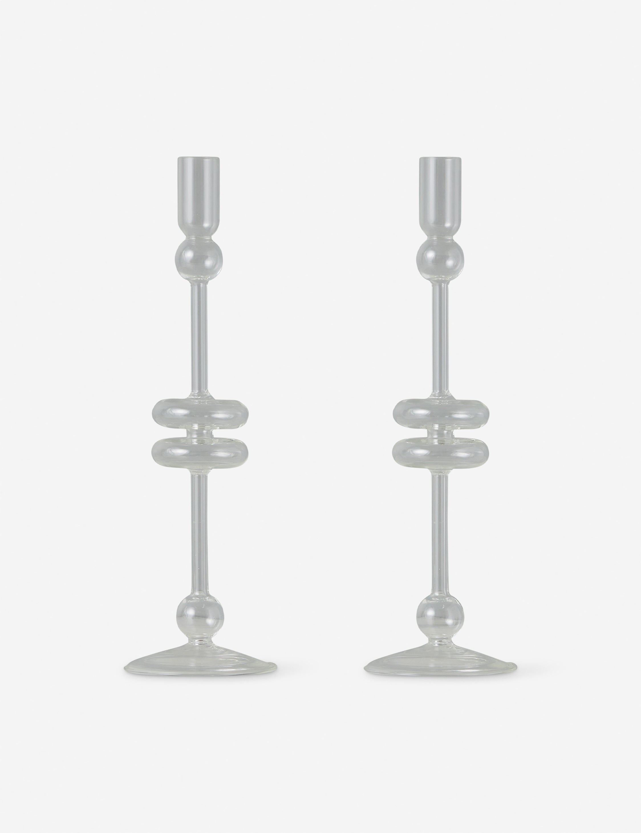 Paire de bougeoirs en verre (lot de 2) par etúHOME