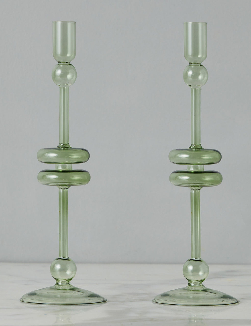 Paire de bougeoirs en verre (lot de 2) par etúHOME