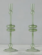 Paire de bougeoirs en verre (lot de 2) par etúHOME