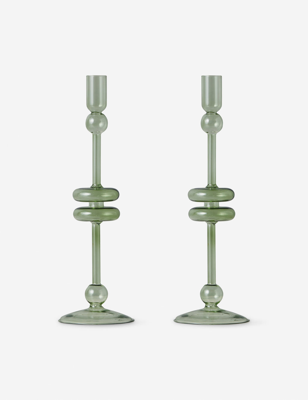 Paire de bougeoirs en verre (lot de 2) par etúHOME