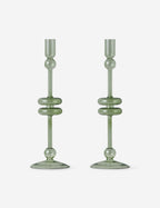 Paire de bougeoirs en verre (lot de 2) par etúHOME