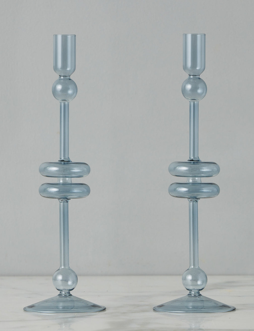 Paire de bougeoirs en verre (lot de 2) par etúHOME