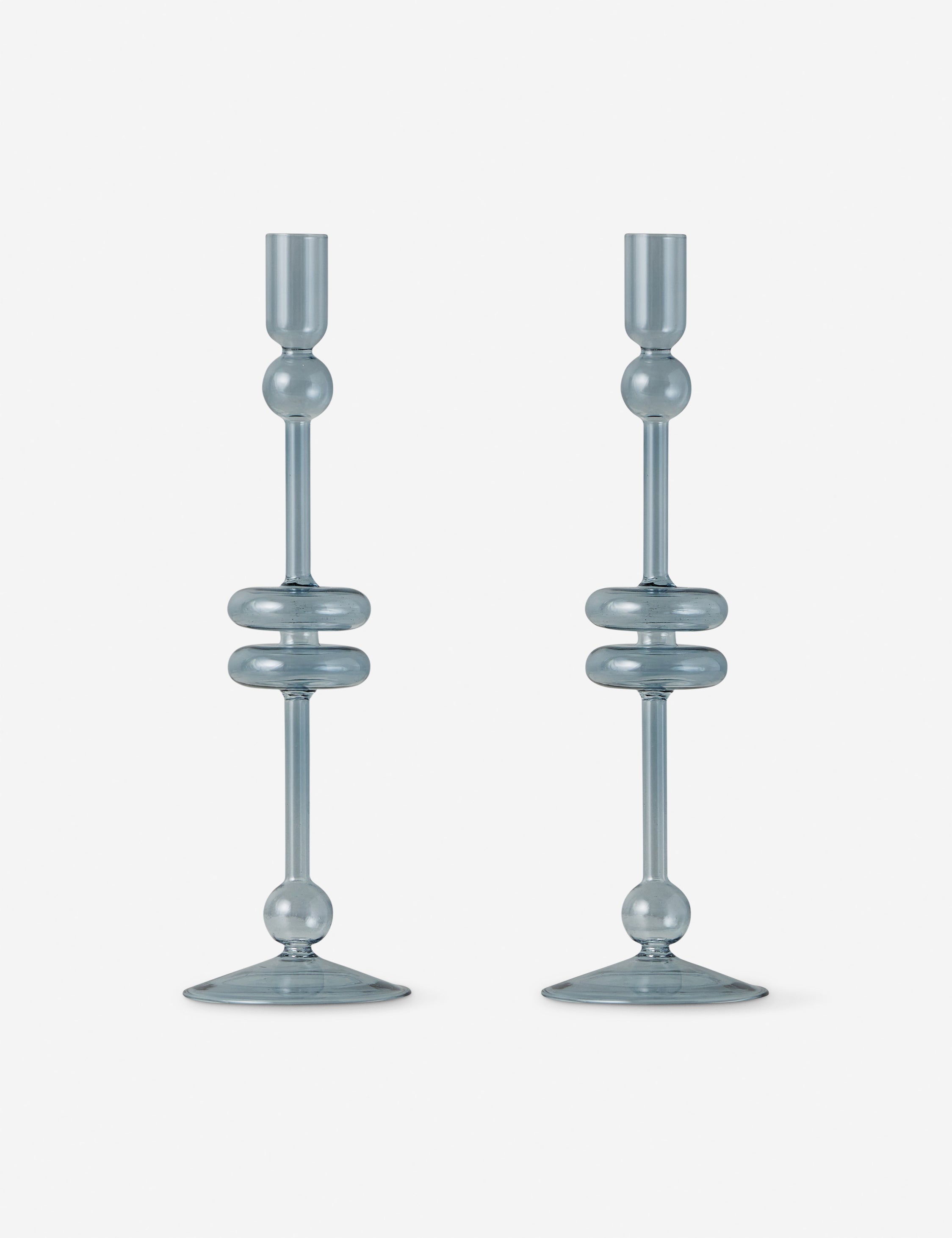 Paire de bougeoirs en verre (lot de 2) par etúHOME