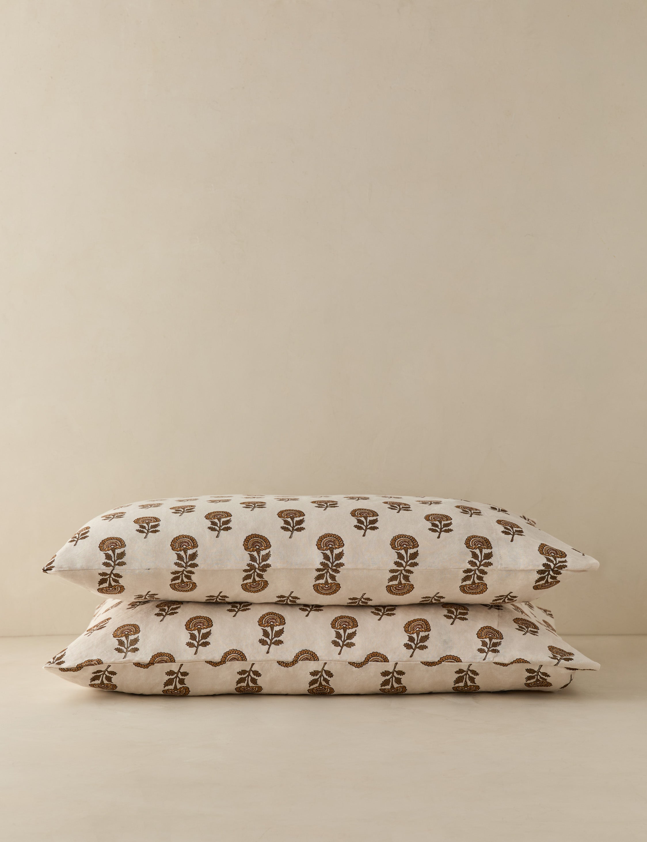 Ensemble de taies d'oreiller en lin et coton Langford