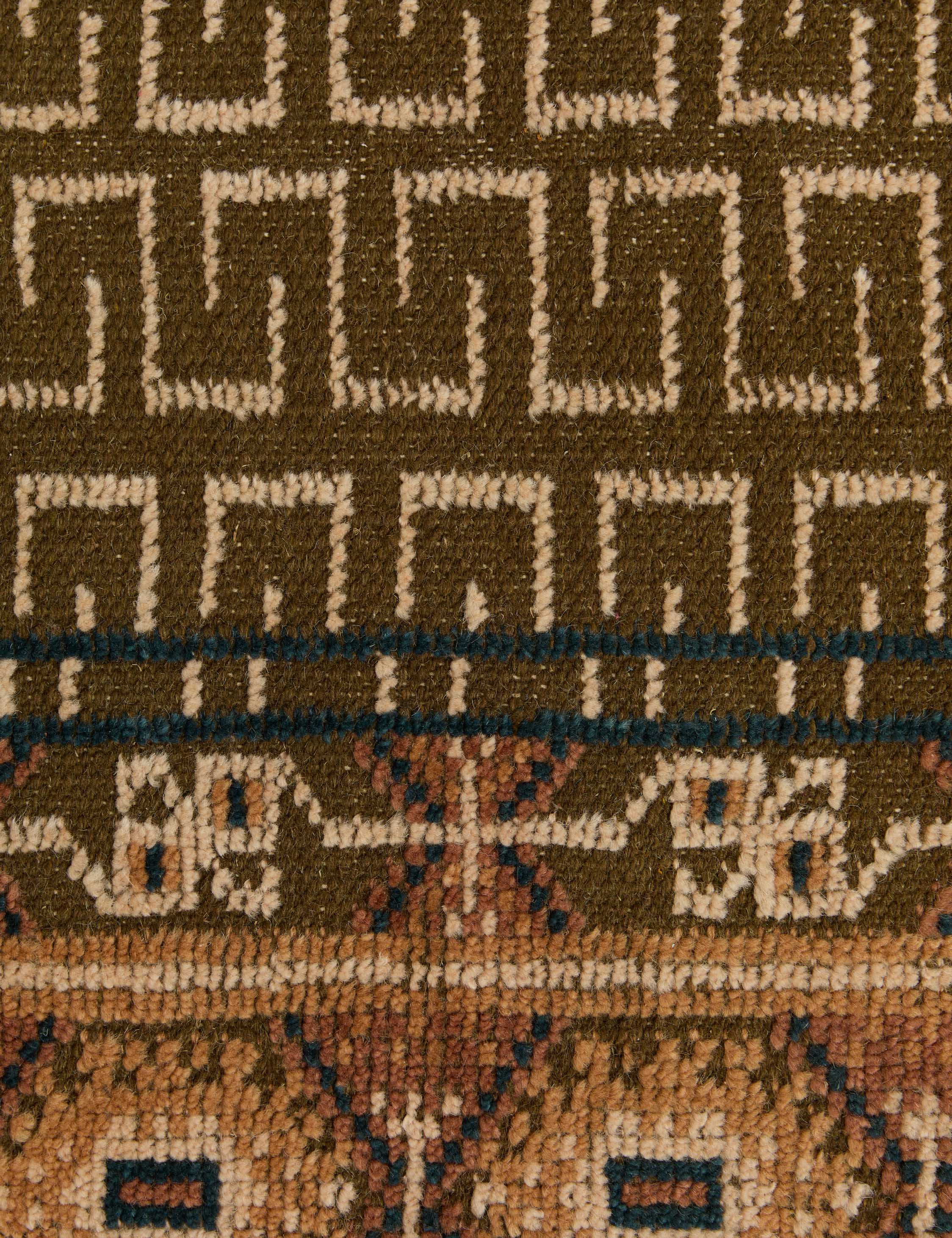 Échantillon de tapis en laine noué à la main Manca 12 x 12
