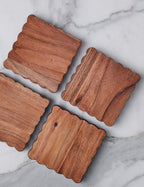 Sous-verres en bois festonné (lot de 4) par etúHOME