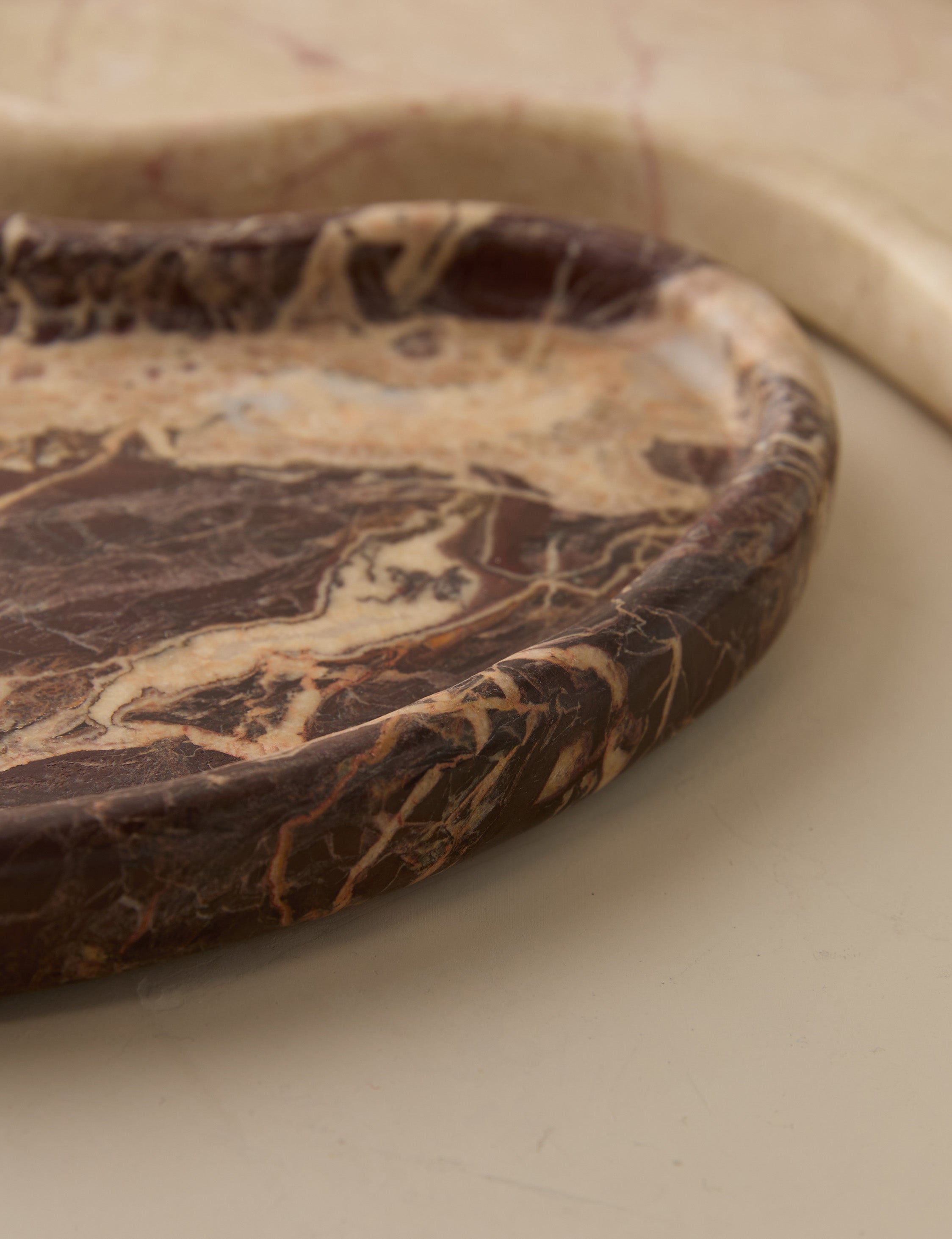 Plateaux en marbre Sorley (lot de 2)